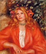 Ренуар Девушка с венком из цветов 1908г